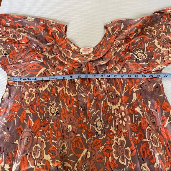 Aoyama Itchome Silk Multicolor Floral Print Midi Dress Size Large - Picture 4 of 7